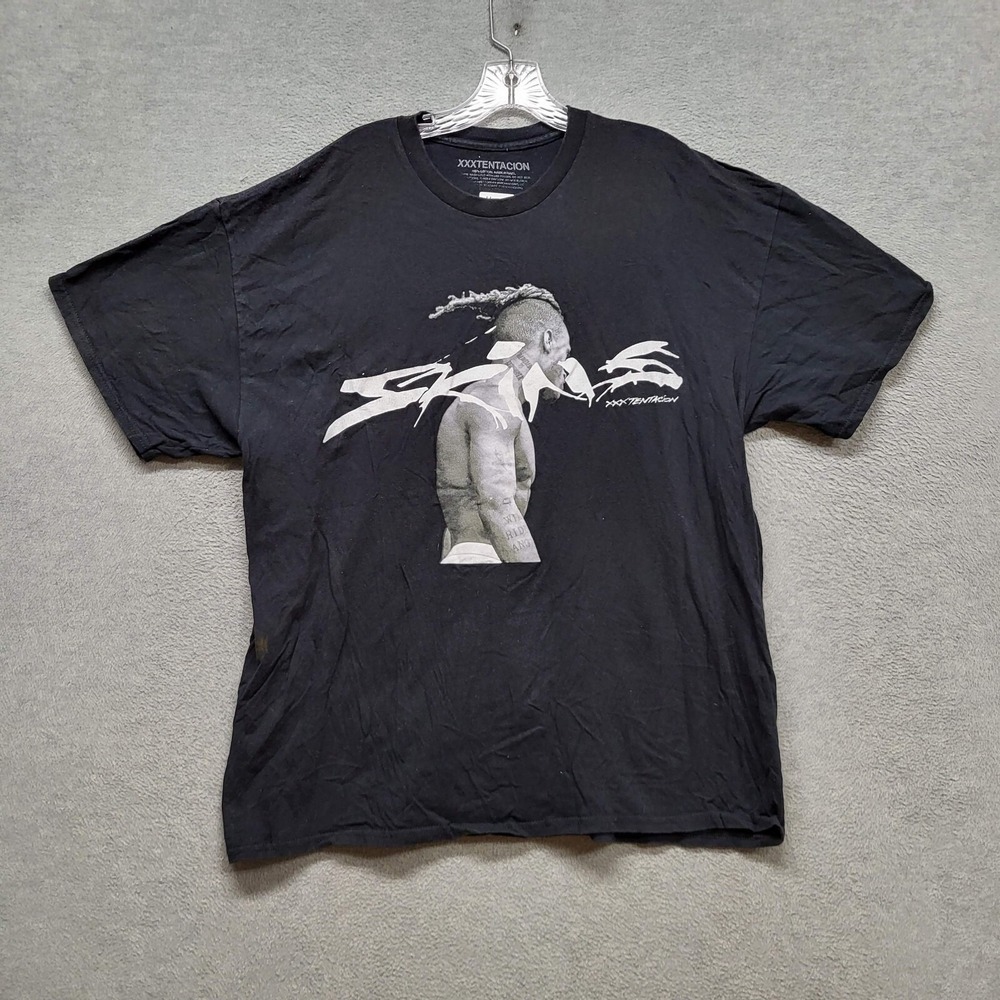 XXXTENTACION Men Shirt Large Black Graphic Short Sleeve Tee READ